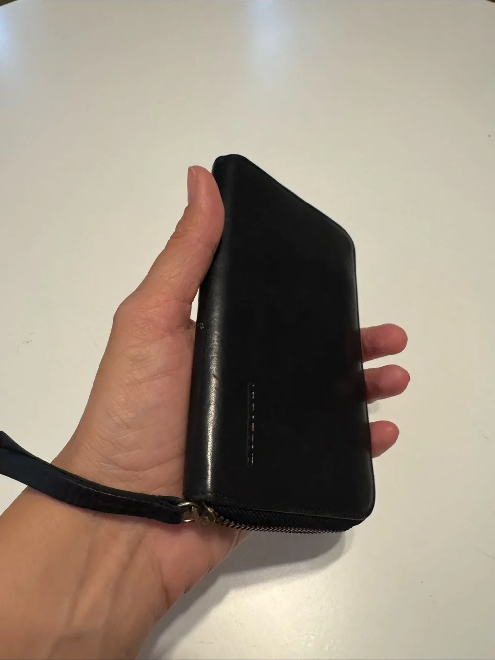 Vagabond Black Zip-Around Leather Wallet